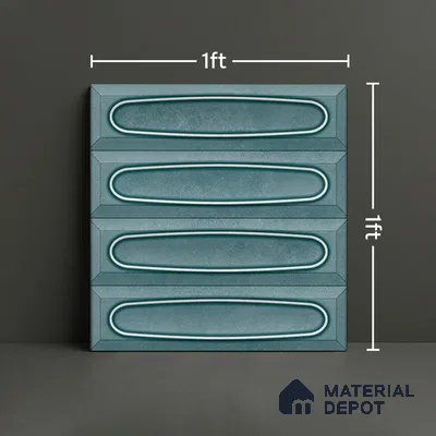Faux Subway  Tile TL 07238 B Bali 1004 1 ft x 1 ft Ceramic Glossy Finish - 9 mm  | 2 mm Spacer is Mandatory | Please Expect a Slight Variation of Pattern (Sample)